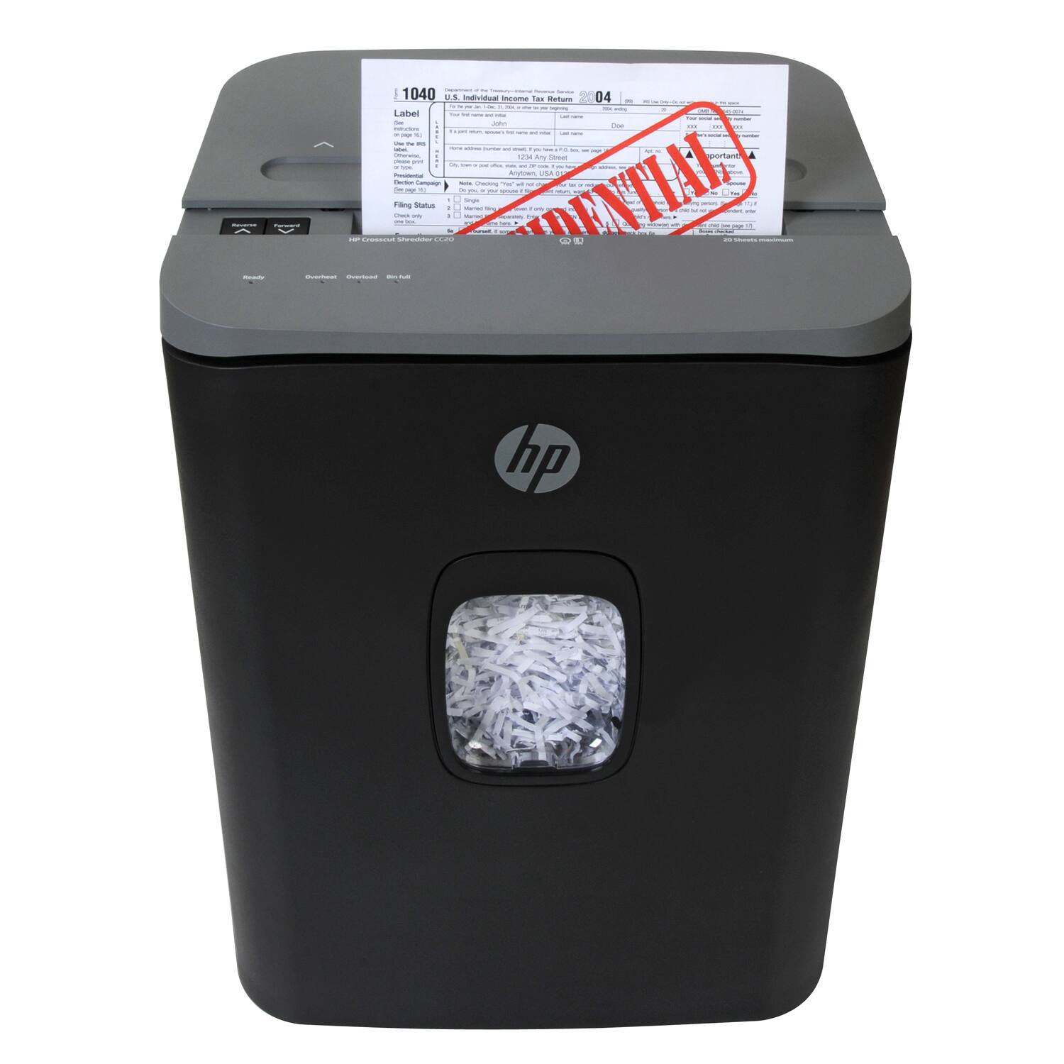 Alt View 12. HP - 20-Sheet Crosscut Paper Shredder.