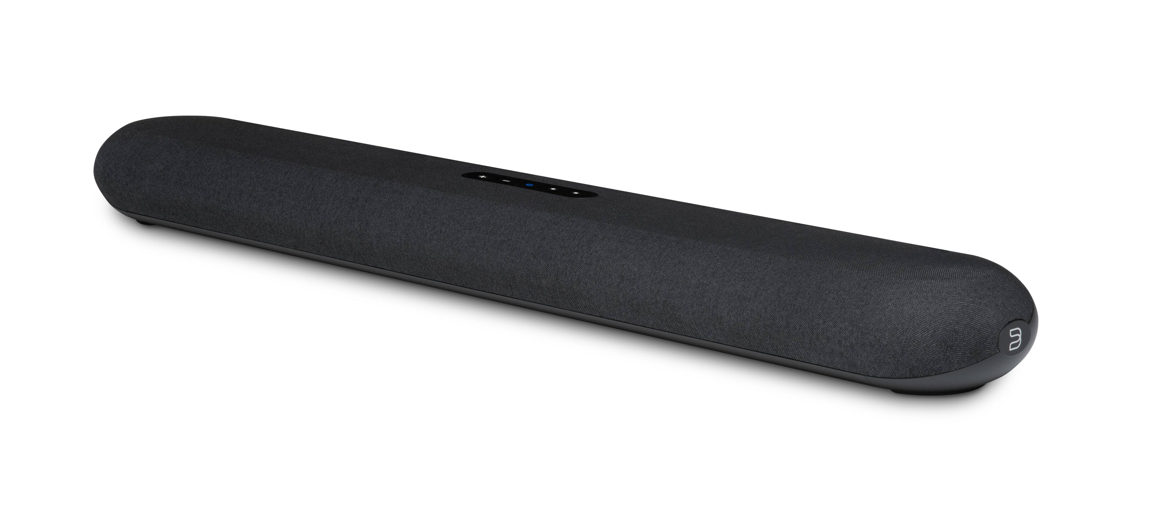 Angle. Bluesound - Bluesound PULSE CINEMA MINI Wireless Streaming Soundbar, Black - Black.
