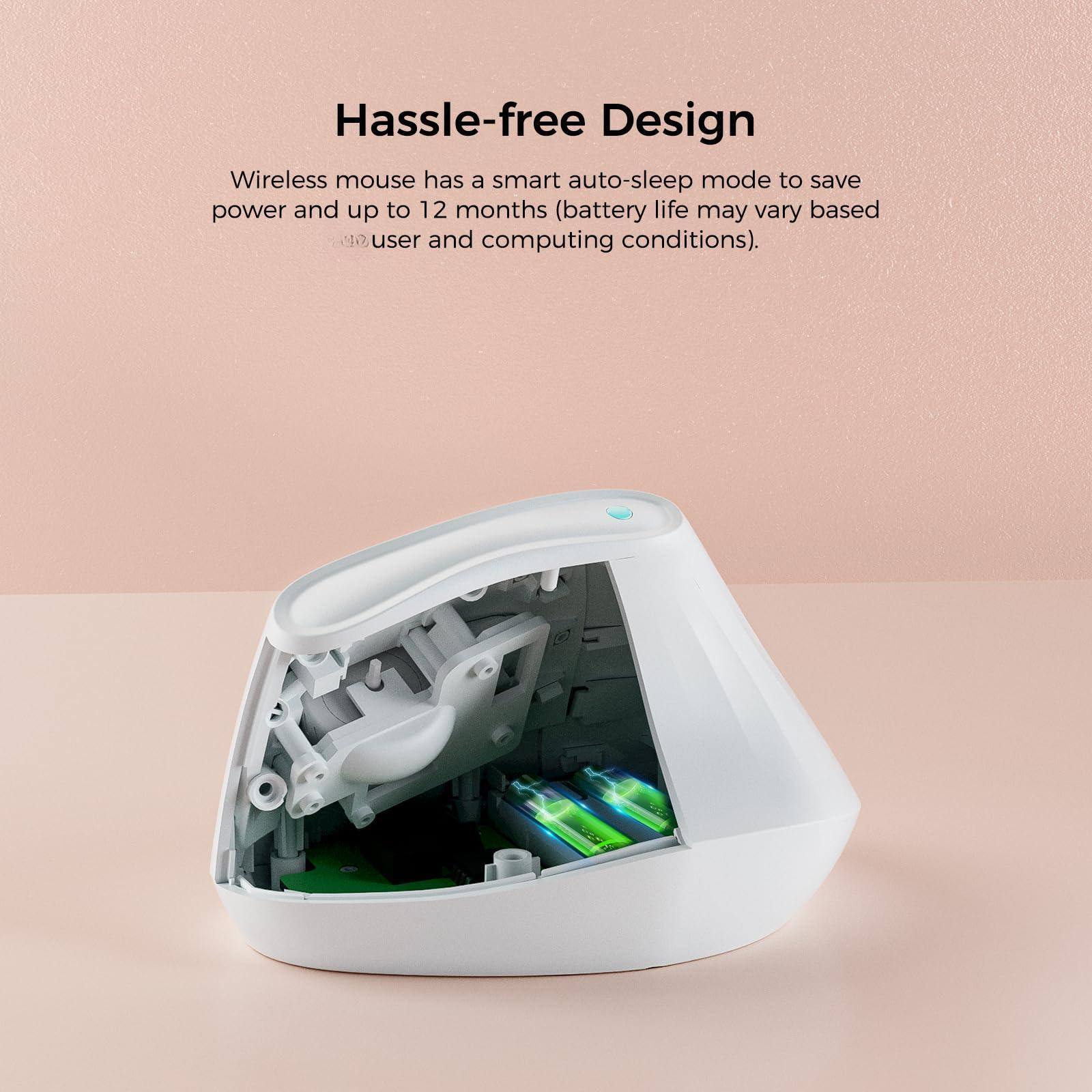 Hassle-free Design

Wireless mouse has a smart auto-sleep mode to save power and up to 12 months (battery life may vary based on user and computing conditions).