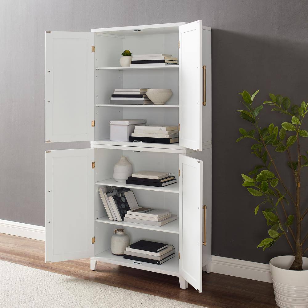Alt View 10. Crosley Furniture - Roarke Kitchen Pantry Storage Cabinet - White.