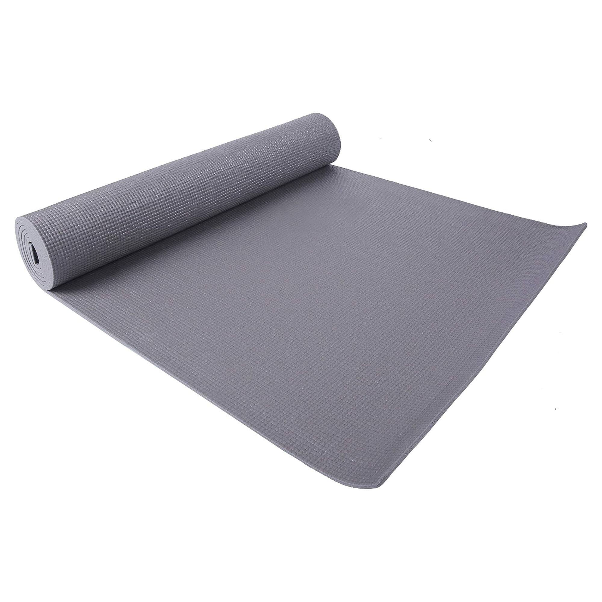 Alt View 7. Fitvids - Fitvids 1/4” High Density Thick Non Slip Workout Yoga Mat and Carry Strap, Grey - Grey.