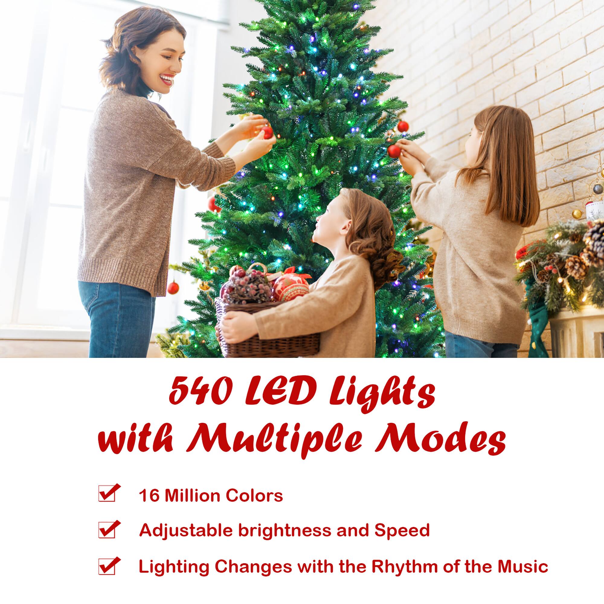 540 LED Lights with Multiple Modes

- 16 Million Colors
- Adjustable brightness and Speed
- Lighting Changes with the Rhythm of the Music