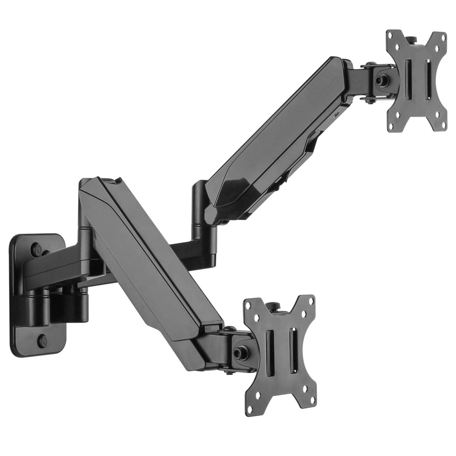 Alt View 7. Mount-It! - Dual Monitor Wall Mount – Full Motion Arms for Two 32" Monitors up to 19.8 lbs Each - Black.
