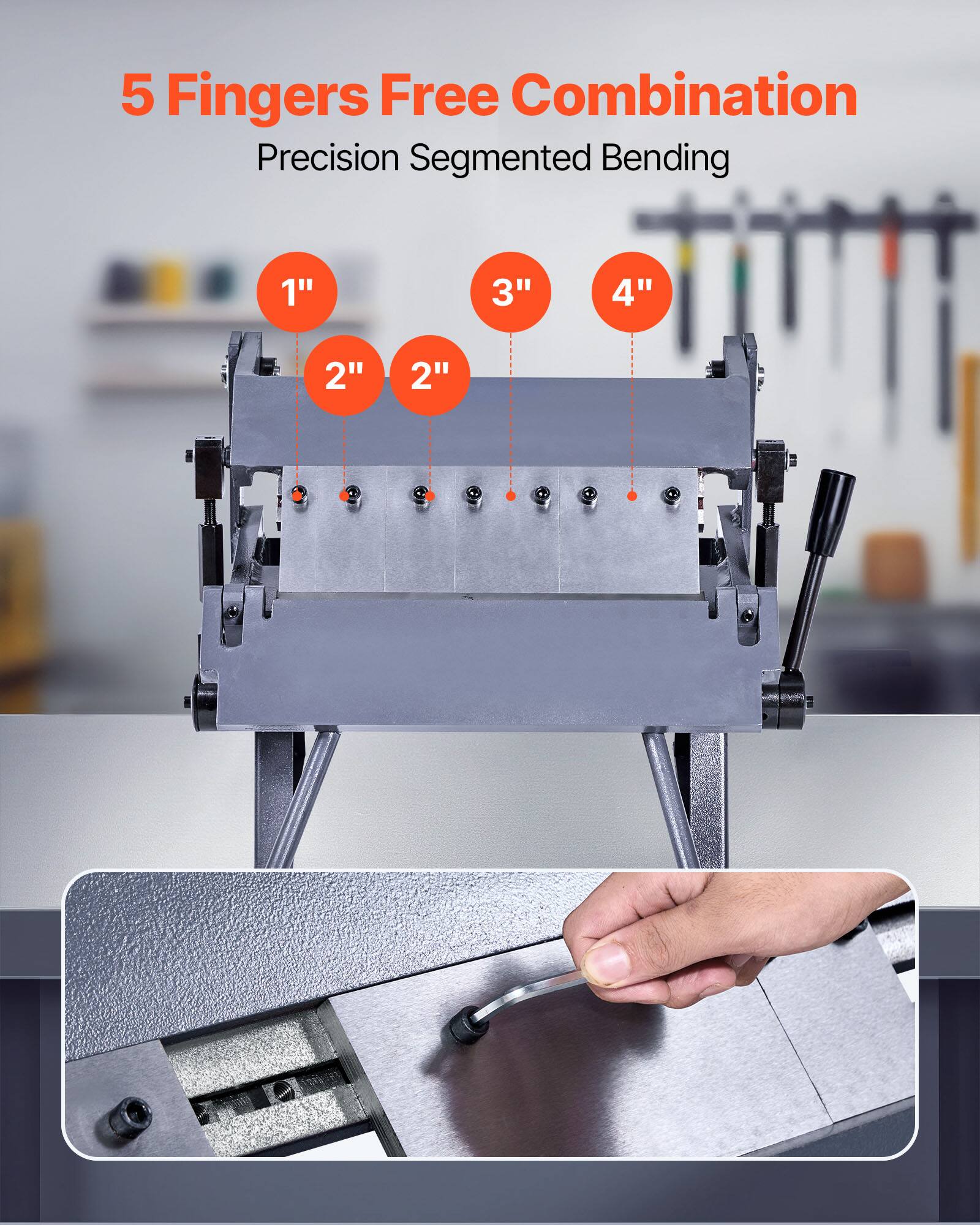 5 Fingers Free Combination Precision Segmented Bending 1" 2" 2" 3" 4"