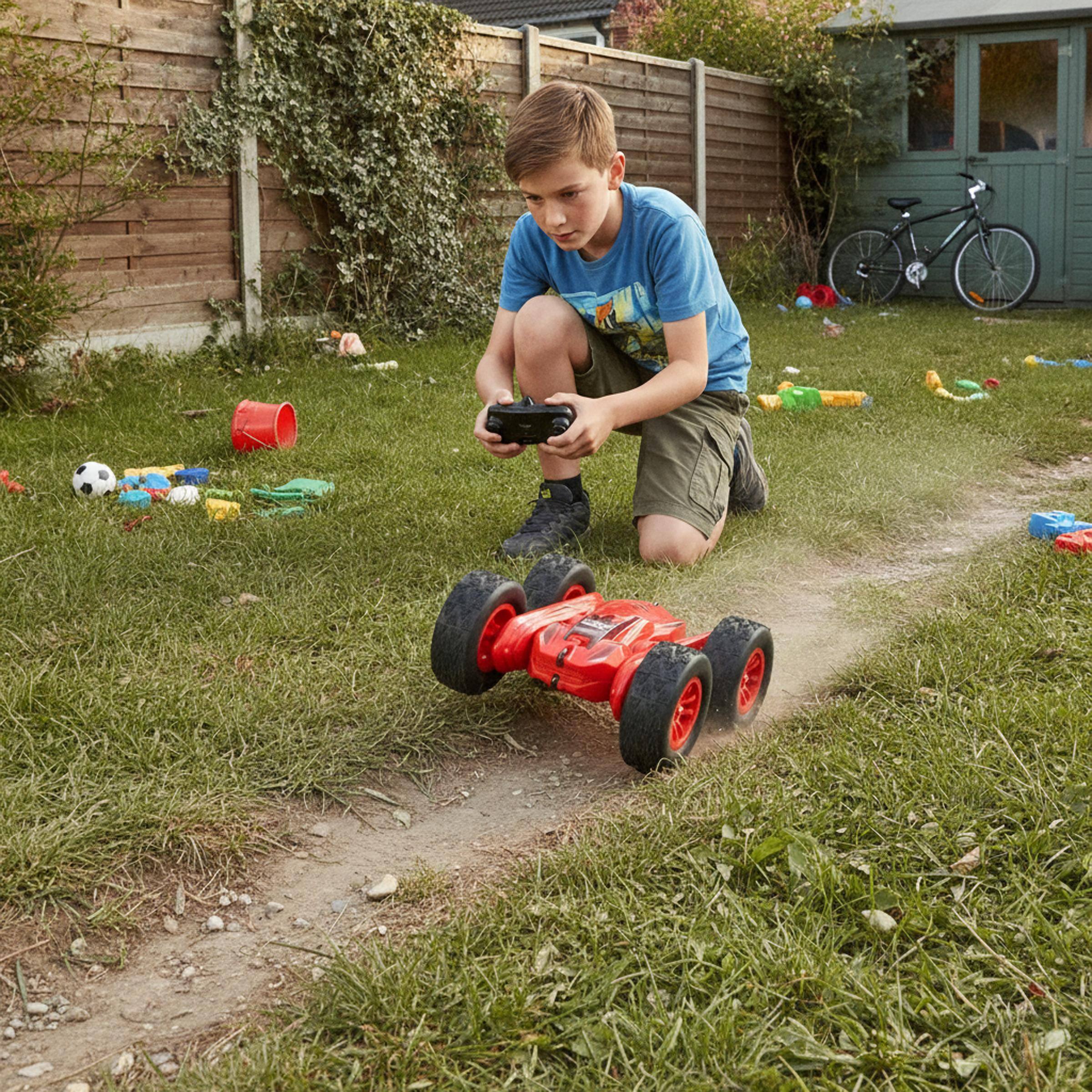 Alt View 4. Lexibook - Tumbling Crosslander Rechargeable RC Stunt Car 360 Spin.