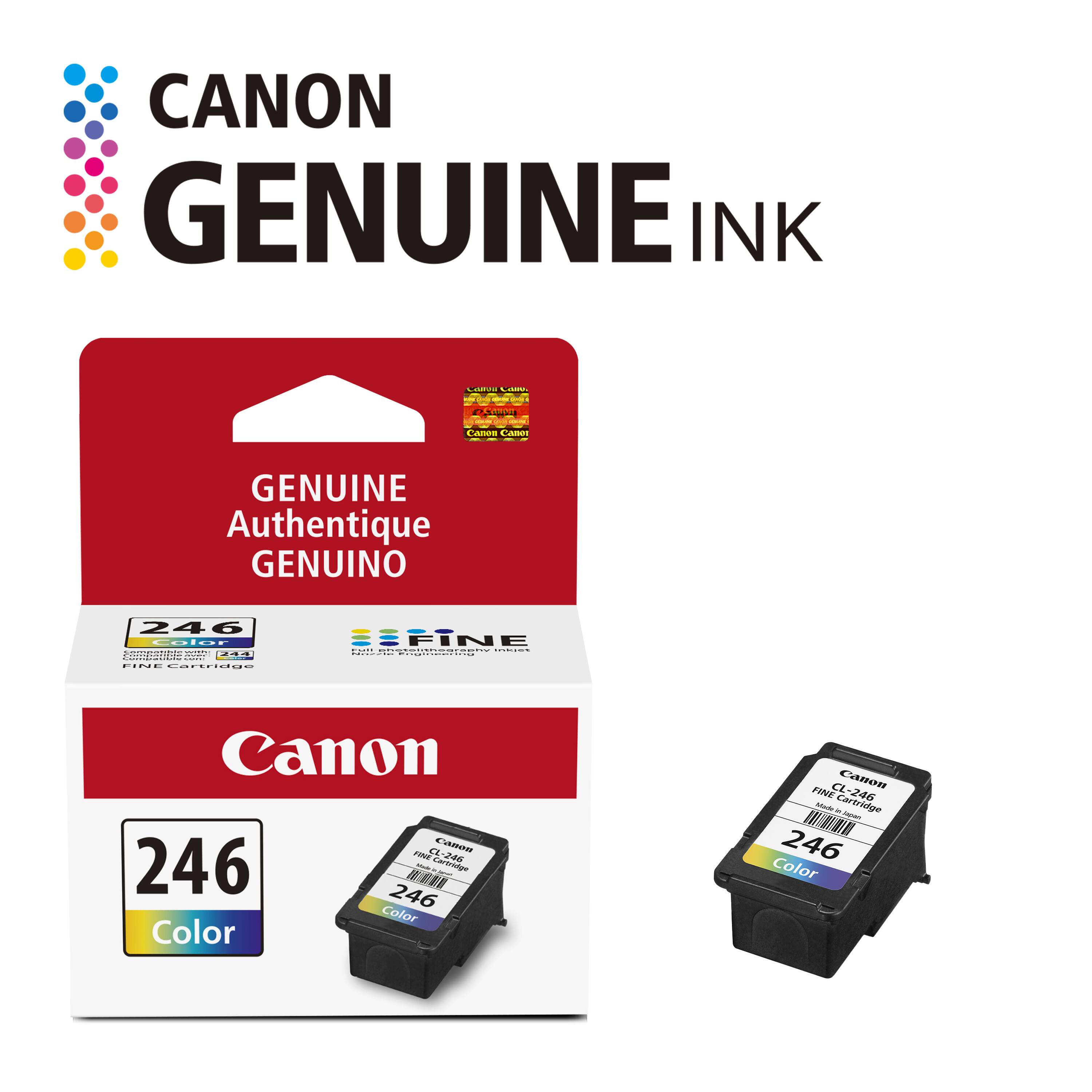 CANON GENUINE INK  
GENUINE Authentique GENUINO  
246 Color  
Canon FINE Cartridge  
246 Color