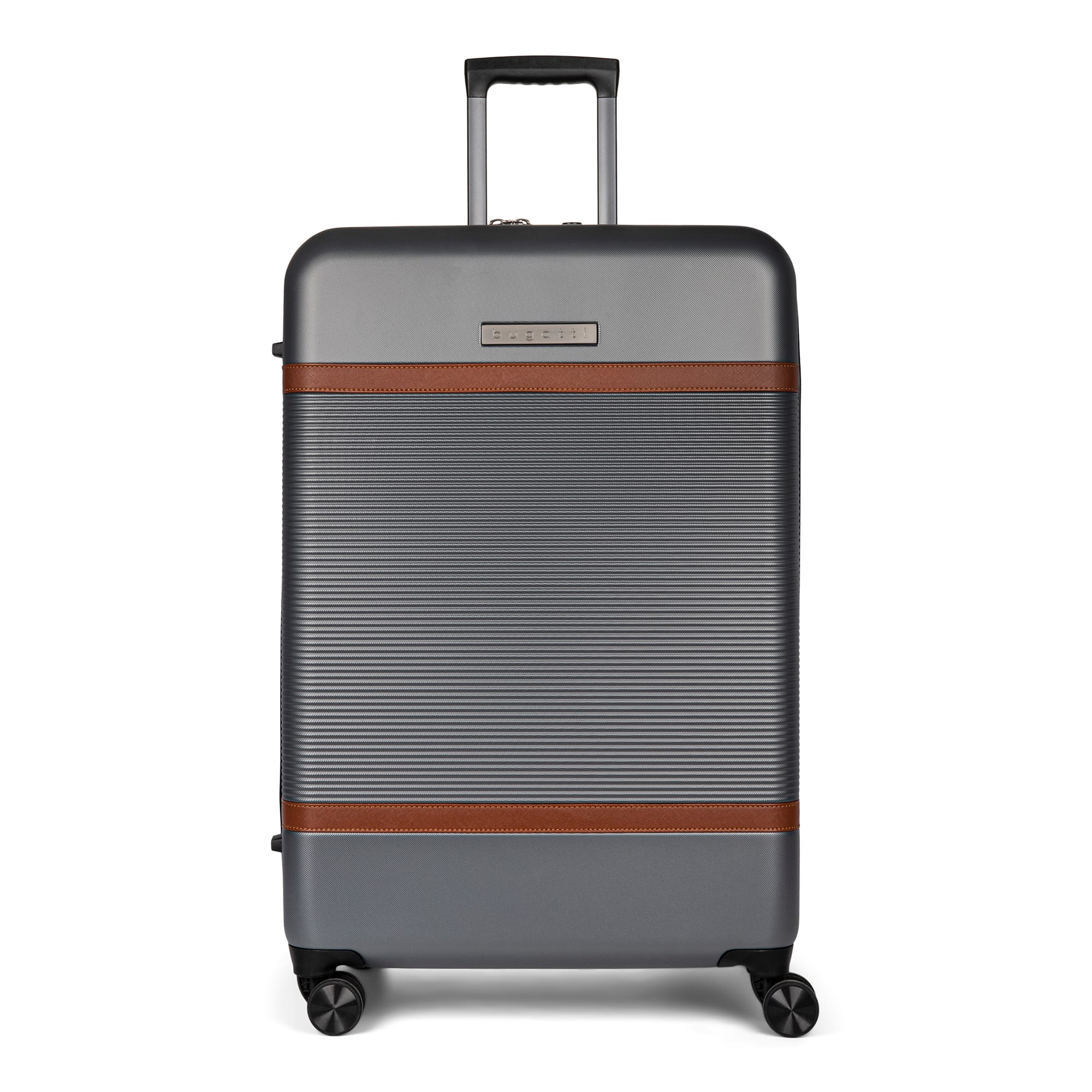 Front. Bugatti - "28 Wellington Suitcase - Pewter.
