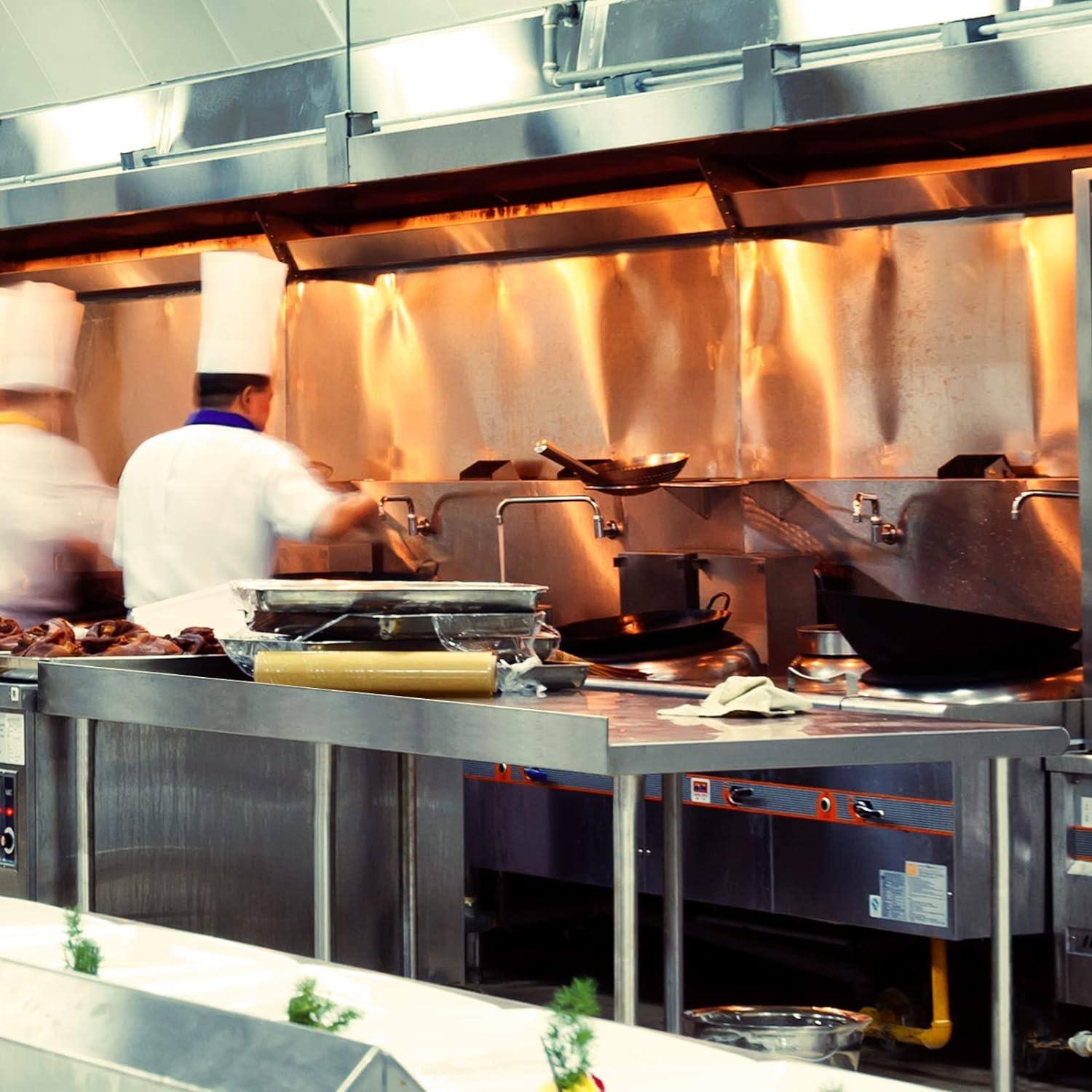 Alt View 2. Winado - 35.4" x 23.6" Stainless Steel Table Heavy Duty Workbench with Backsplash and Undershelf for Garage & Commercial Kitchen - Silver.