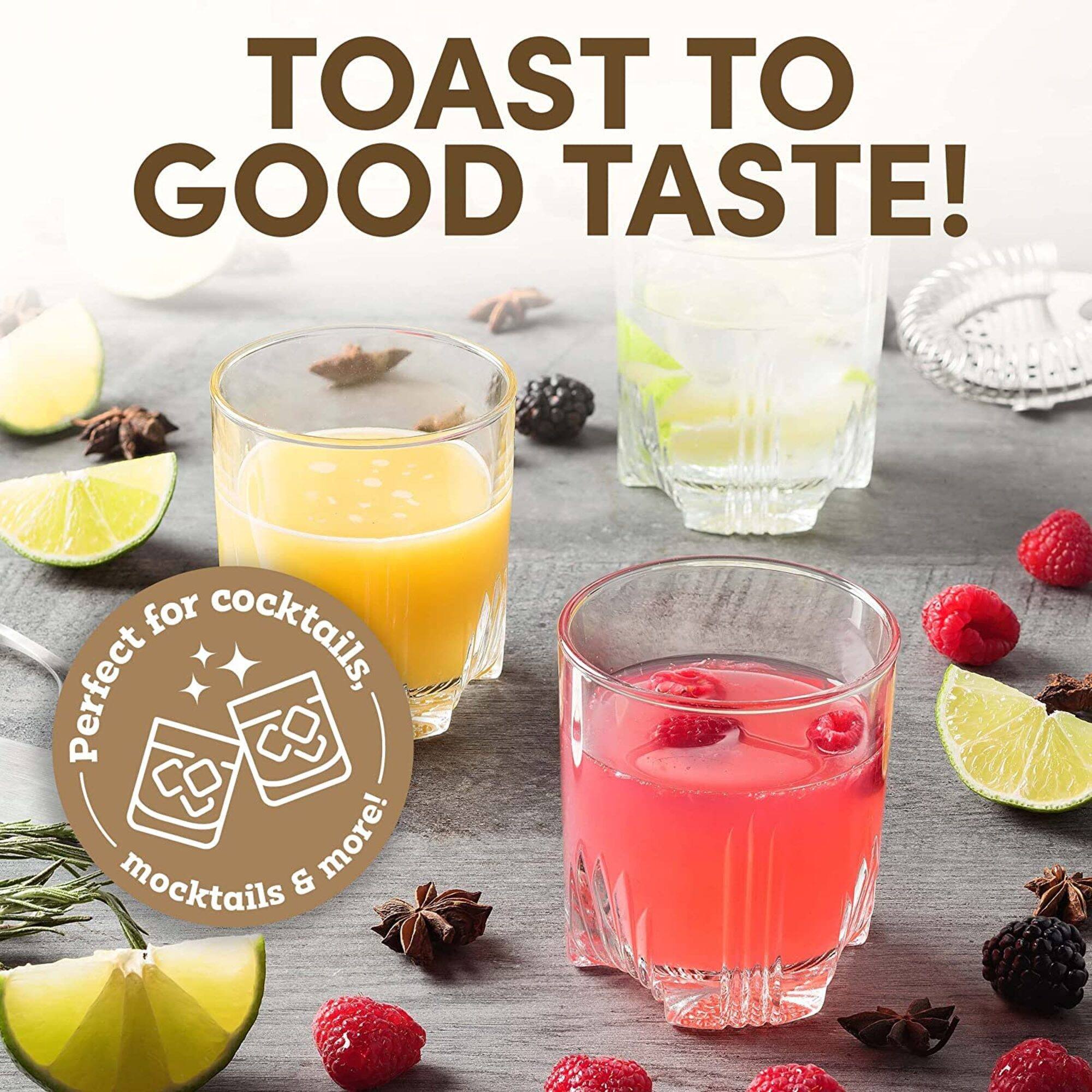 TOAST TO GOOD TASTE!  
Perfect for cocktails, mocktails & more!