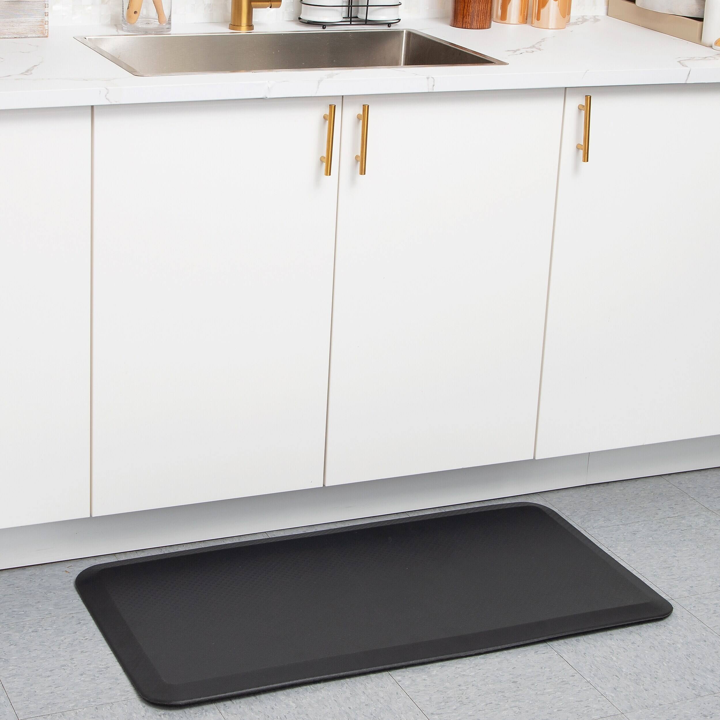 Alt View 5. Mind Reader - Anti-Fatigue Standing Desk Mat, 39.5" x 20.25", Black (SDMAT-BLK) - Clear.
