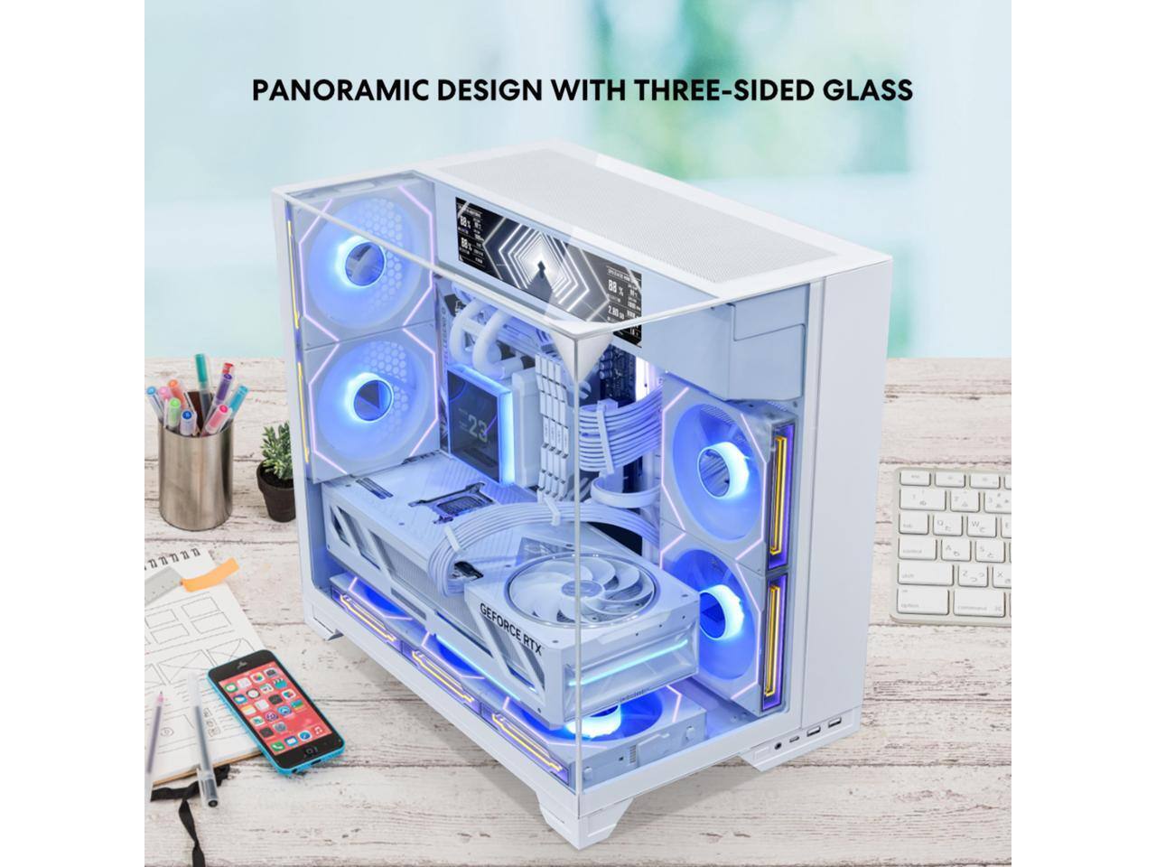 PANORAMIC DESIGN WITH THREE-SIDED GLASS