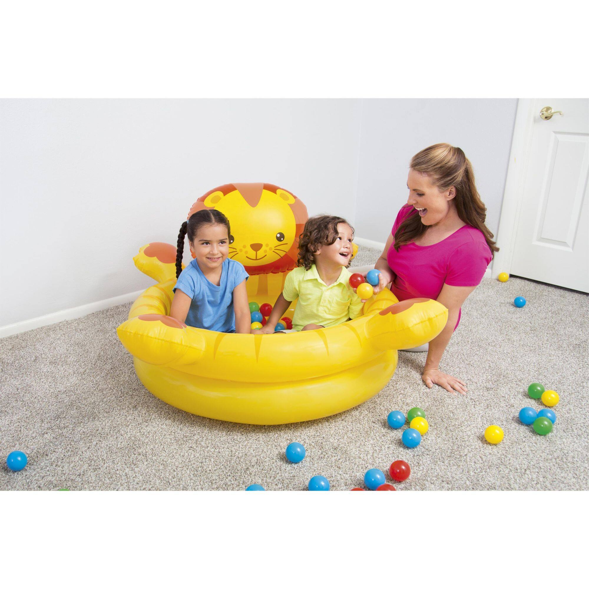 Left. Bestway - Up, In & Over Lion Ball Pit.