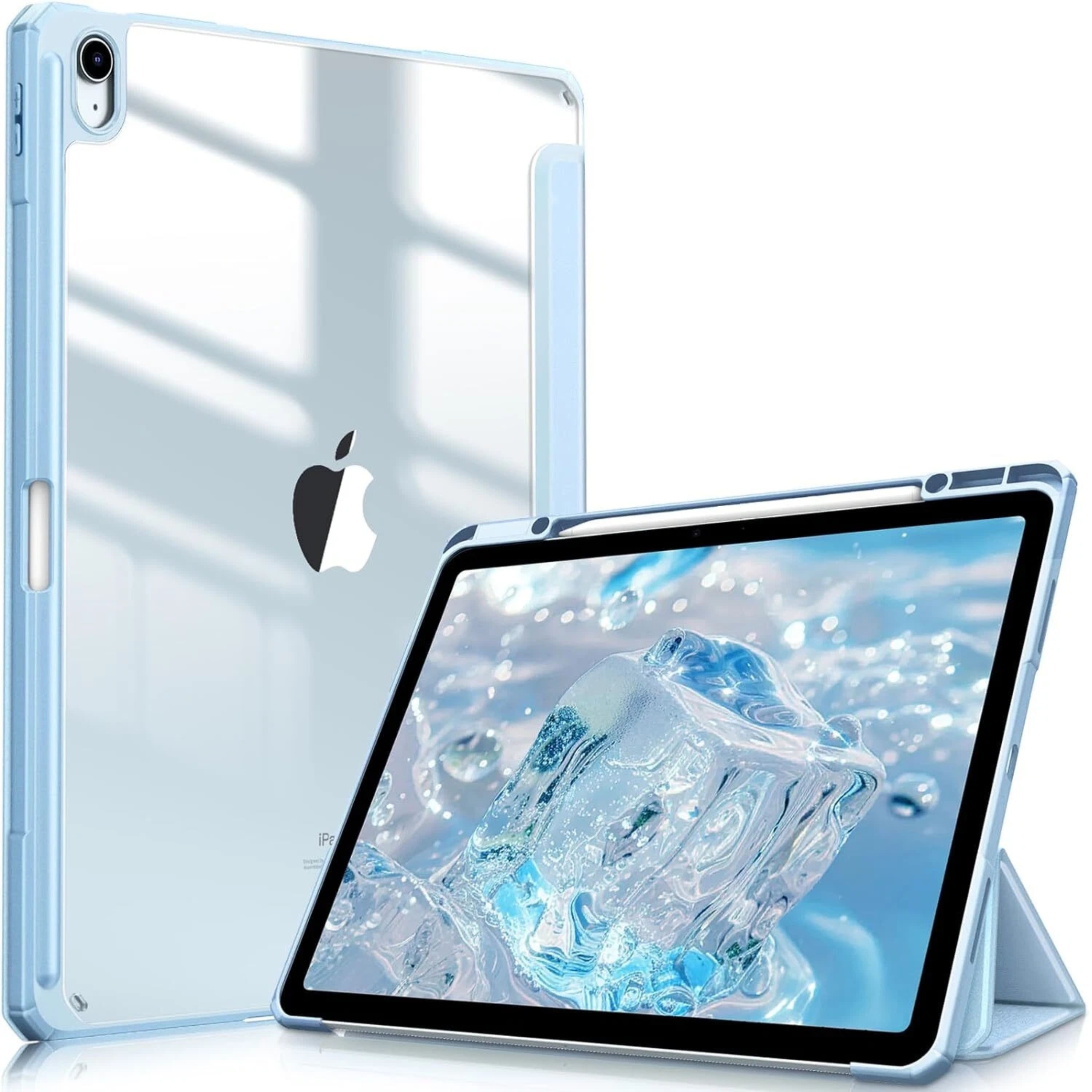 Front. Kitcheniva - Shockproof Hybrid Slim Case For iPad Air 13 Inch M3 2025 Clear Shell Cover Sky Blue - Sky Blue.