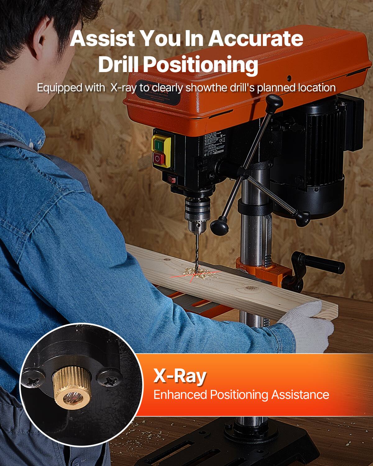 Assist You In Accurate Drill Positioning  
Equipped with X-ray to clearly show the drill's planned location  

X-Ray  
Enhanced Positioning Assistance