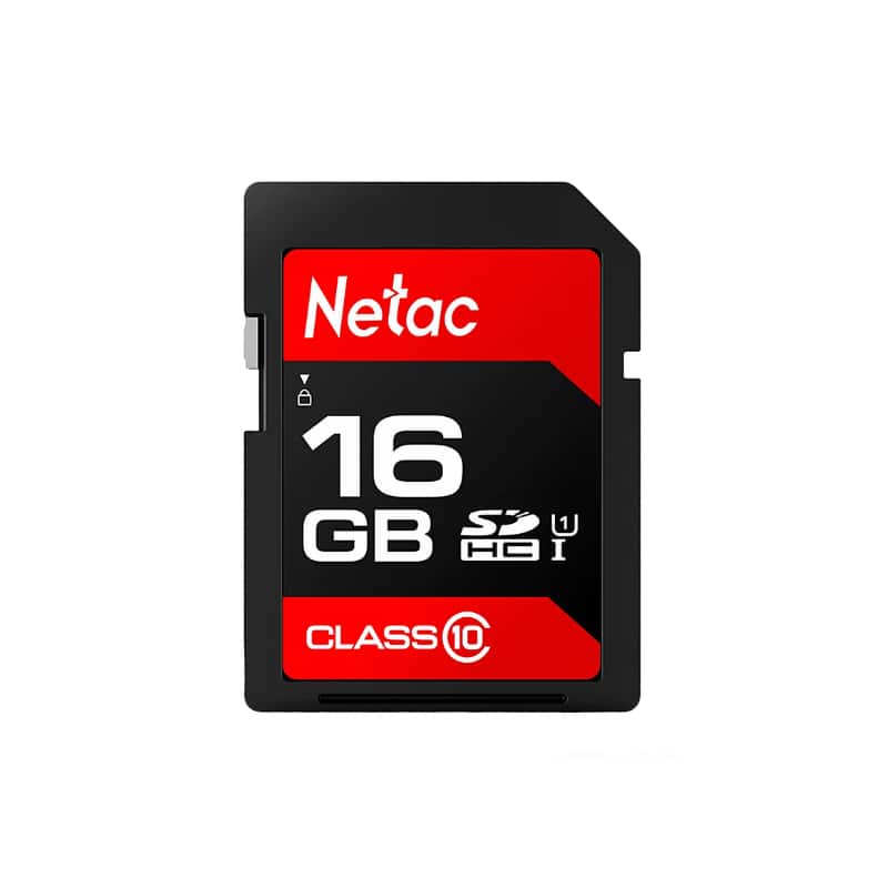 Netac - 16GB SDHC UHS-I Memory Card U1 Class 10 Up to 90MB/s for DSLR Cameras and Camcorders