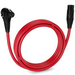 Lyxpro - 10 Ft Right Angle XLR Cable, Female to Male, 3 Pin Microphone Cable - Red