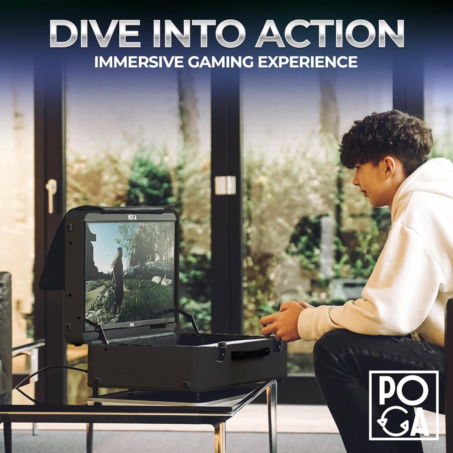 Dive into action immersive gaming experience.