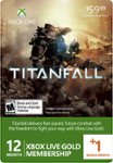 Front Zoom. Microsoft - Xbox Live 12+1 Month Gold Membership - Titanfall.