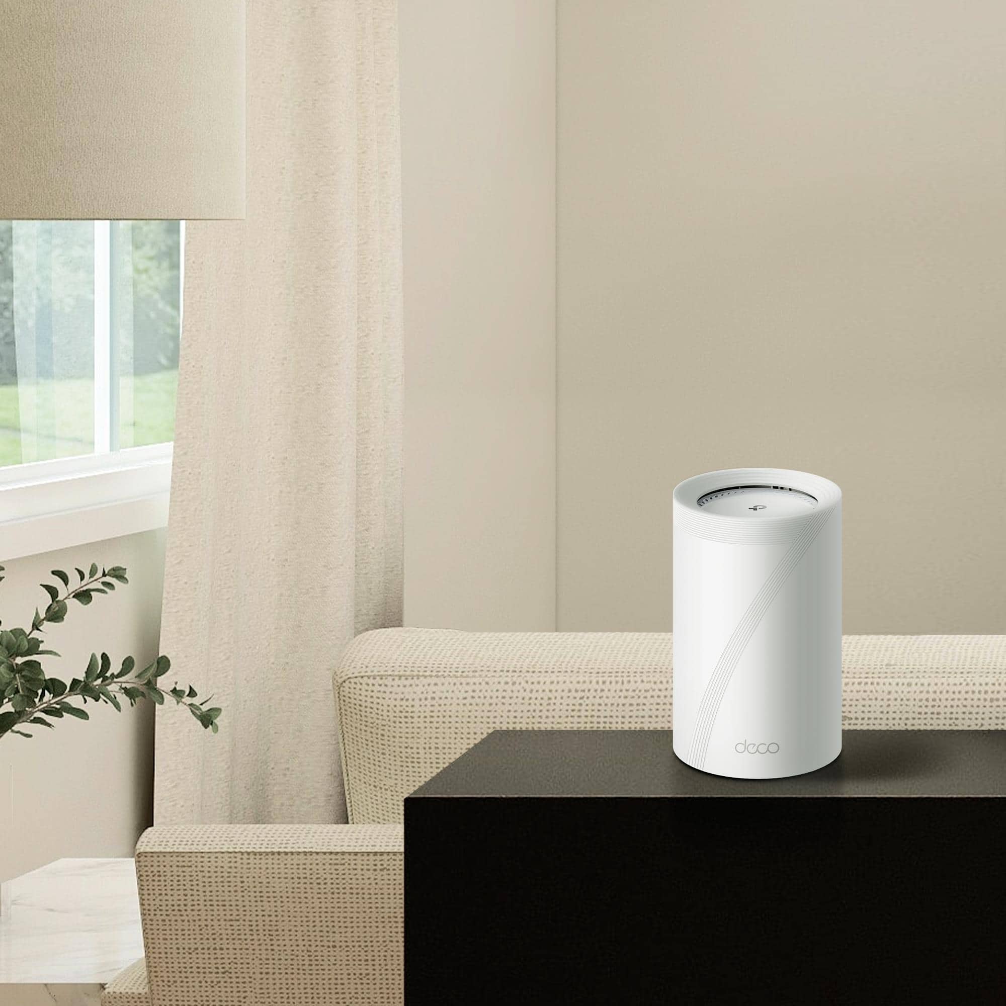 Alt View 4. TP-Link - Deco BE68 Wi-Fi 7 BE14000 Whole Home Tri-Band Router Mesh with Ultra-Fast 10G Port and AI-Driven Roaming (3-pack) - White.