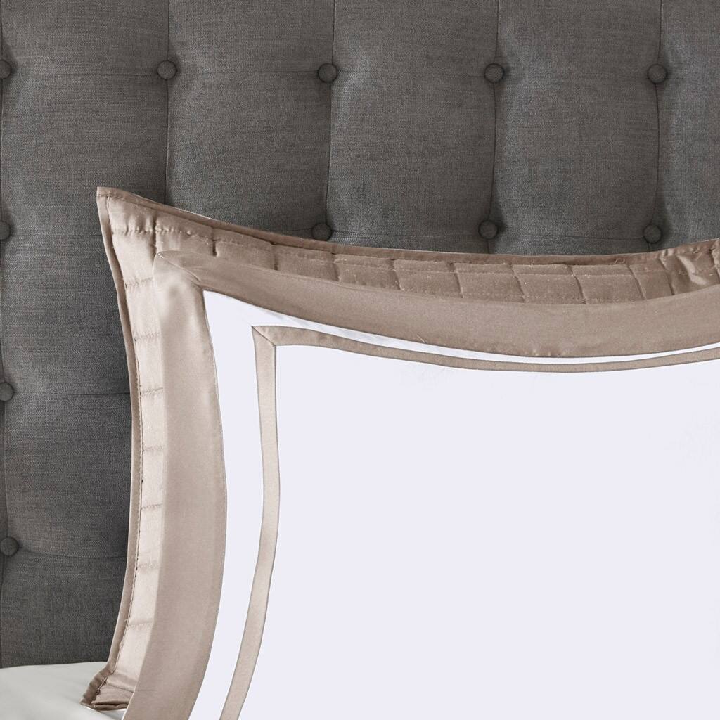 Alt View 2. Gracie Mills - Gracie Mills Isiah 8-Piece Soft Brushed Microfiber Comforter and Quilt Set - Taupe.