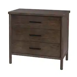 Butler Specialty - Lennon 34 in. W Rectangular Wood 3 Drawer Rounded Leg Dresser - Brown
