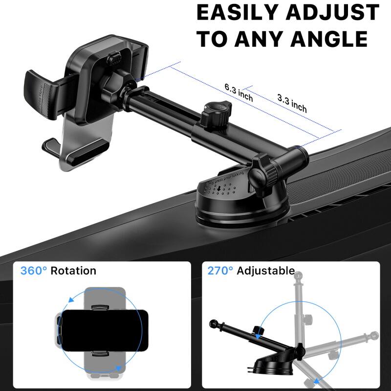 EASILY ADJUST TO ANY ANGLE, 6.3 inch, 3.3 inch, 360° Rotation, 270° Adjustable
