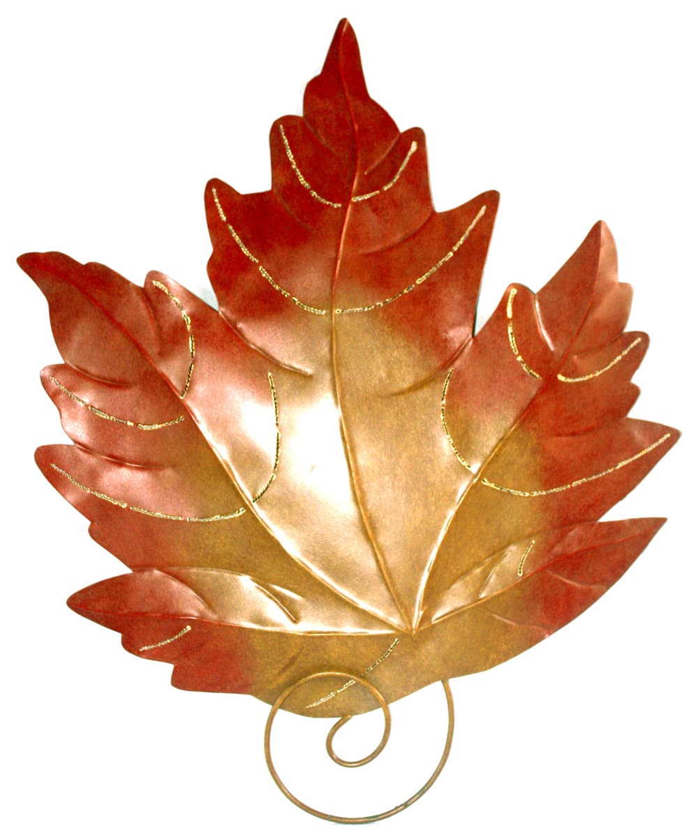 Dart - Iron Leaf Wall Décor New - Maple