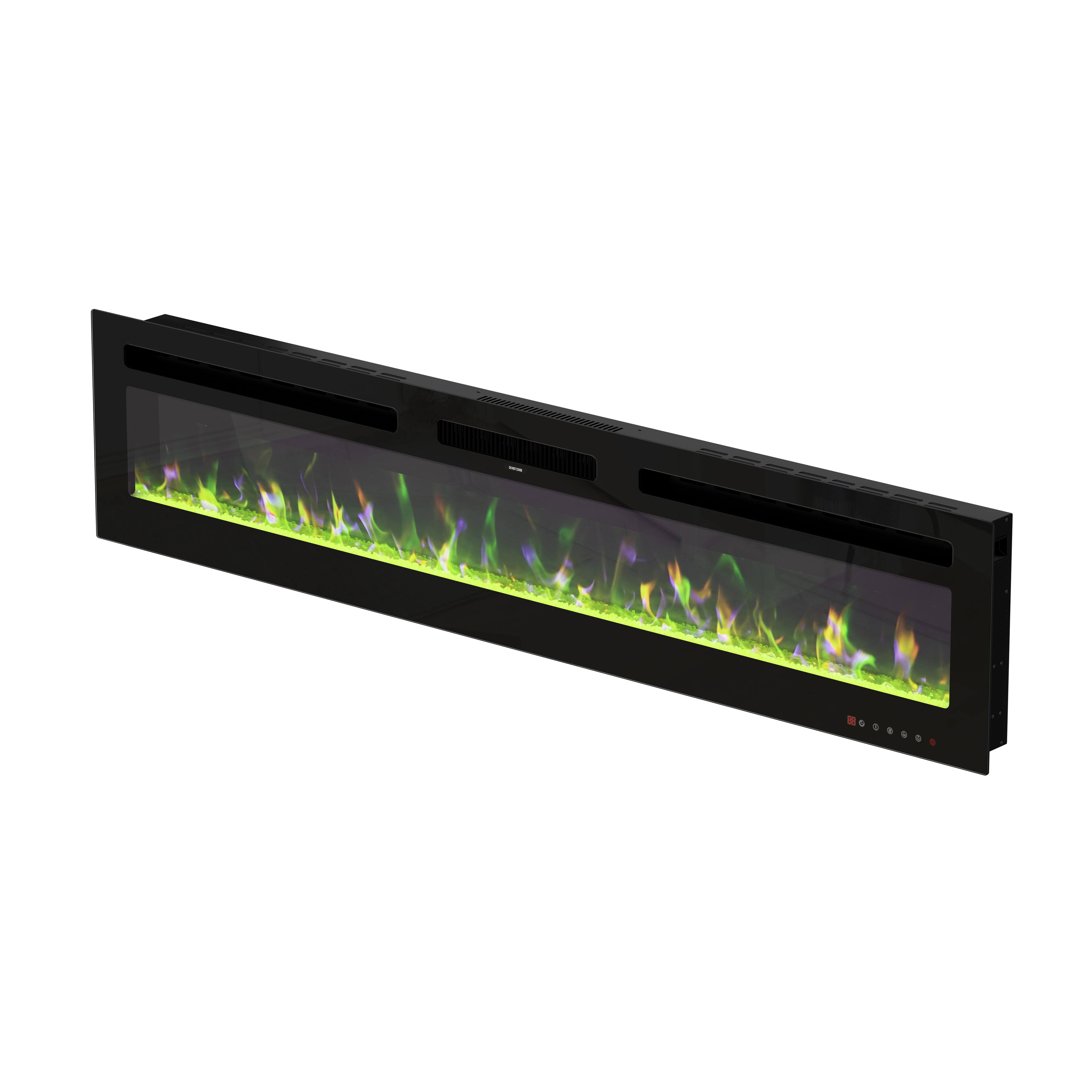 Alt View 3. Famapy - 68 Inch Smart Electric Fireplace with WiFi Control, 12 Flame Colors, 5000 BTU Heat and Wall Mount Kit.