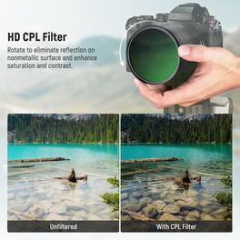 Schertz - 58mm CPL Filter with Lens Cap – Ultra Thin, Nano-Coated HD Glass, Reduces Glare & Boosts Contrast