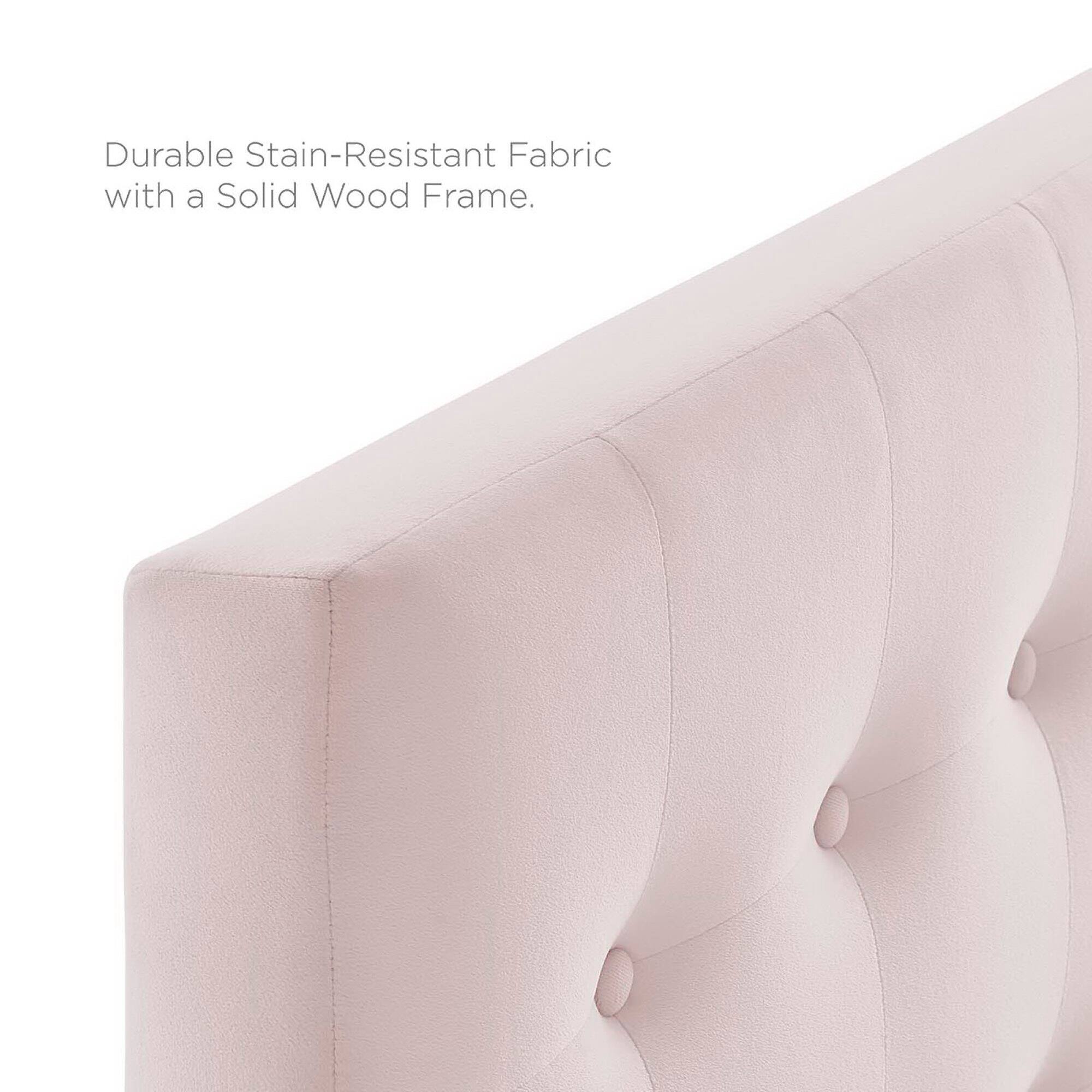 Durable Stain-Resistant Fabric with a Solid Wood Frame.