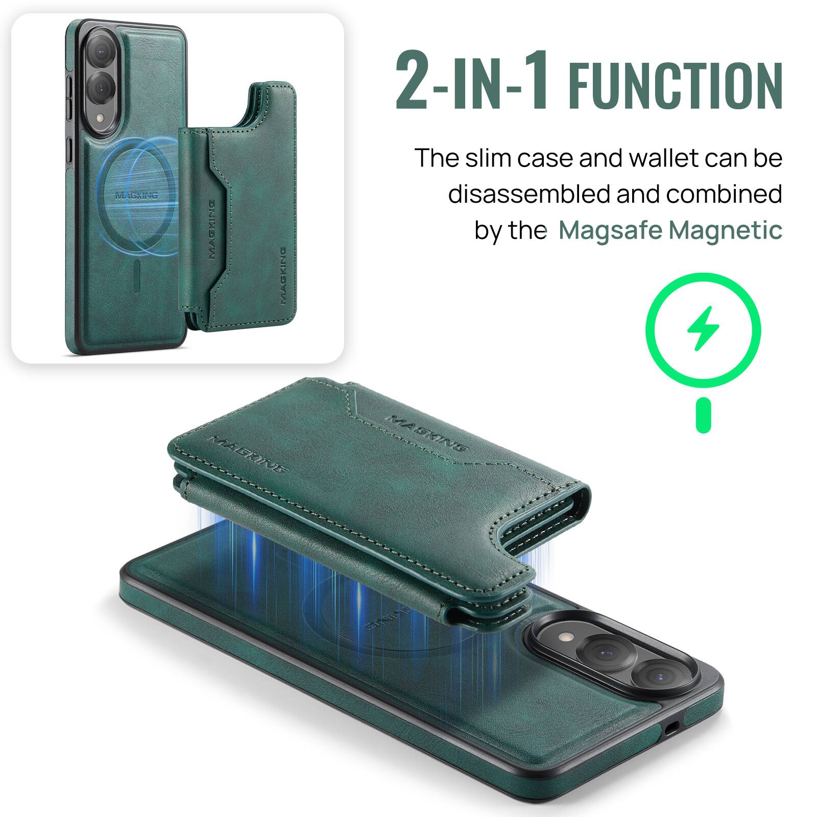 M CNC MAGKING MACKING 2-IN-1 FUNCTION  
The slim case and wallet can be disassembled and combined by the Magsafe Magnetic