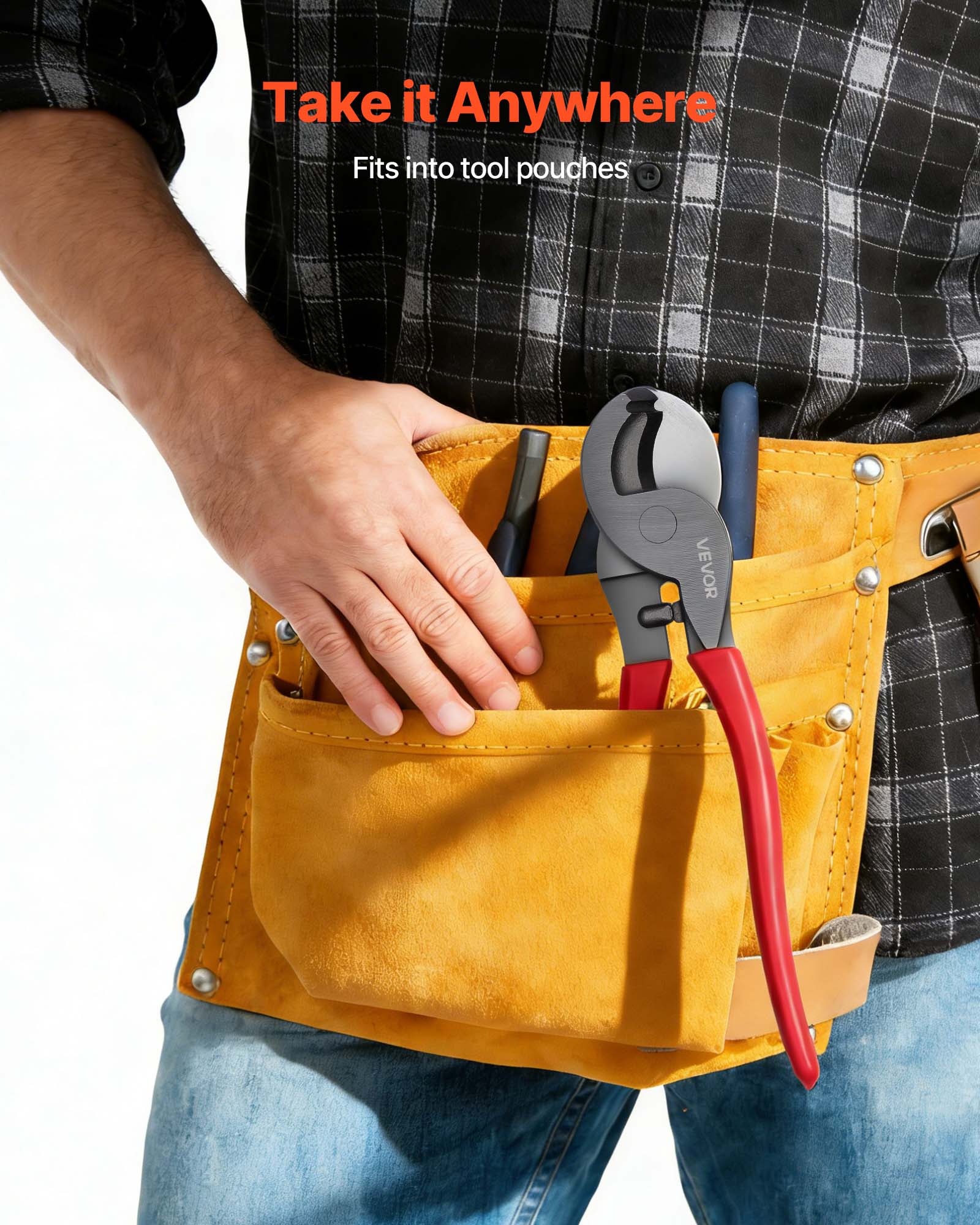 Take it Anywhere  
Fits into tool pouches
