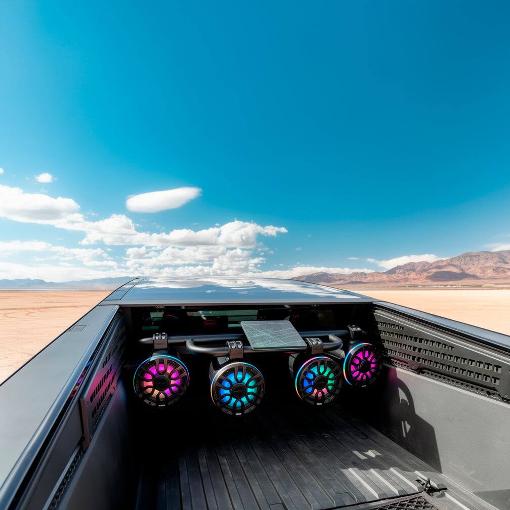 Alt View 1. DS18 Audio - NXL-IQ 8" 2-way Coaxial Neodymium Speaker with Built-in Driver and Grille (Pair), 350W RMS 4-Ohm - Black.