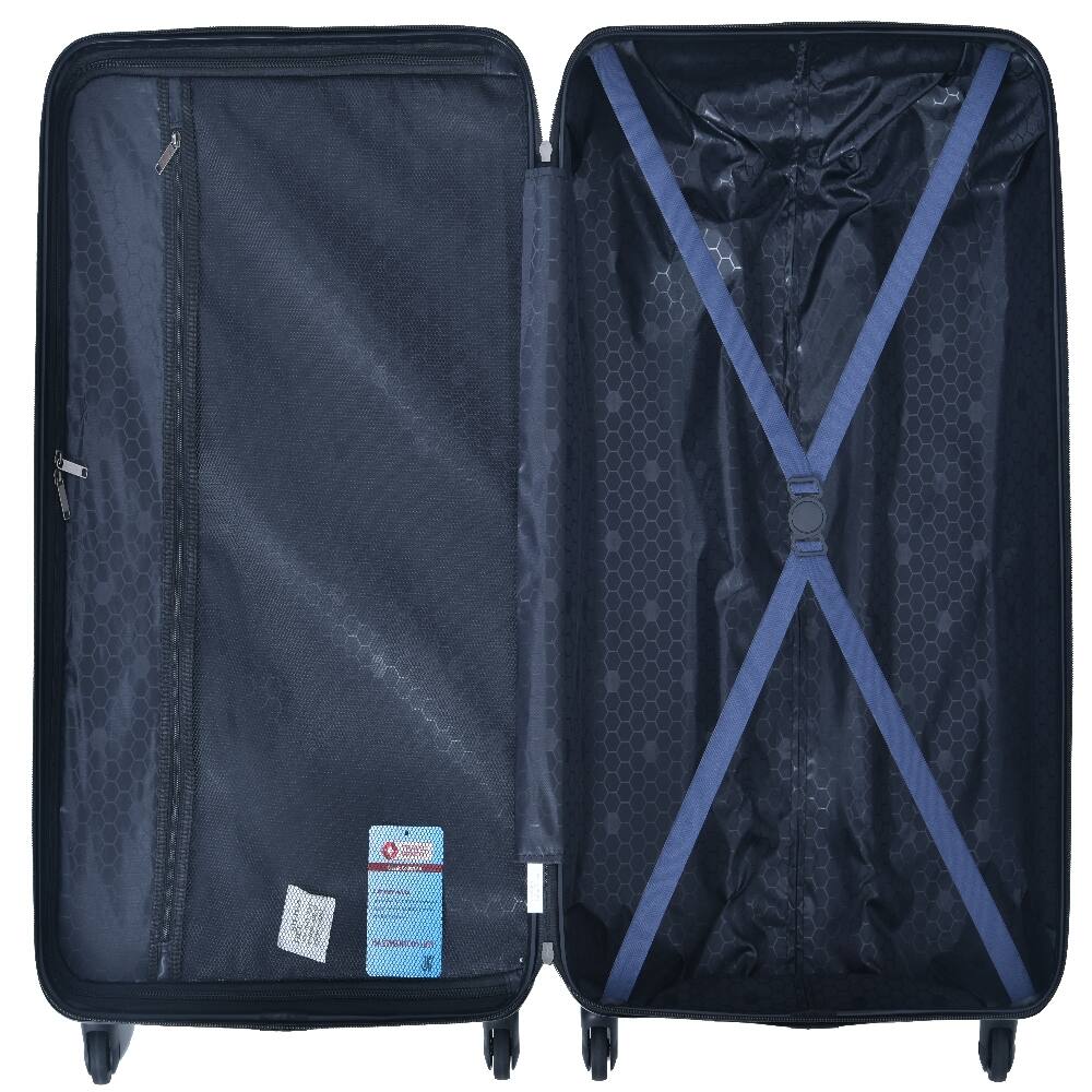 Alt View 8. Ropilly - Ropilly 3 Piece Luggage Set ABS Hard Shell Suitcase Set Navy - Navy.