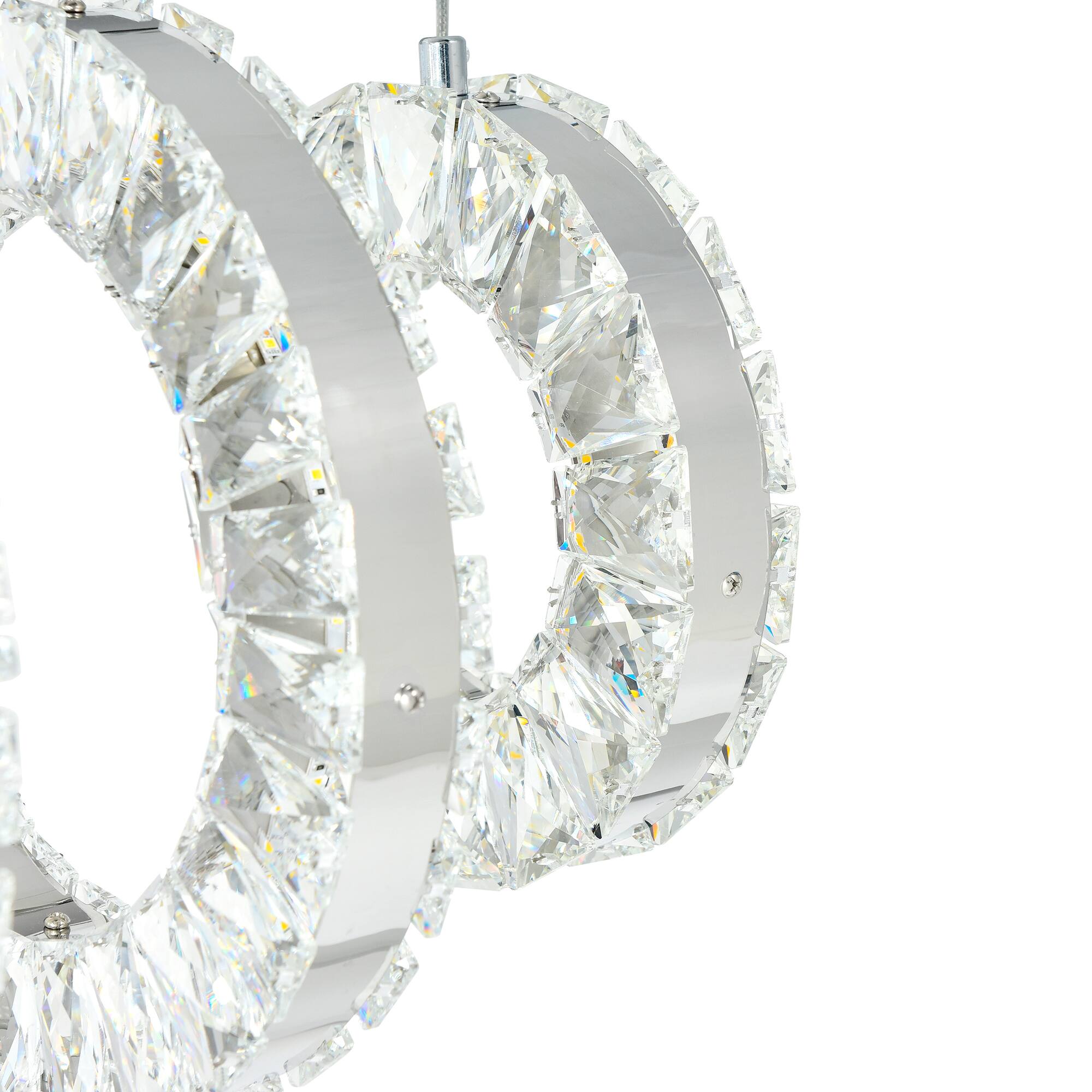 Back. CWI Lighting - Celina LED Chandelier With Chrome Finish - Chrome.
