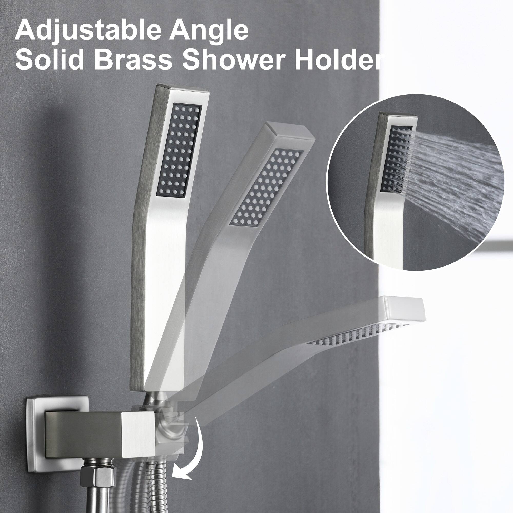 Adjustable Angle Solid Brass Shower Holder