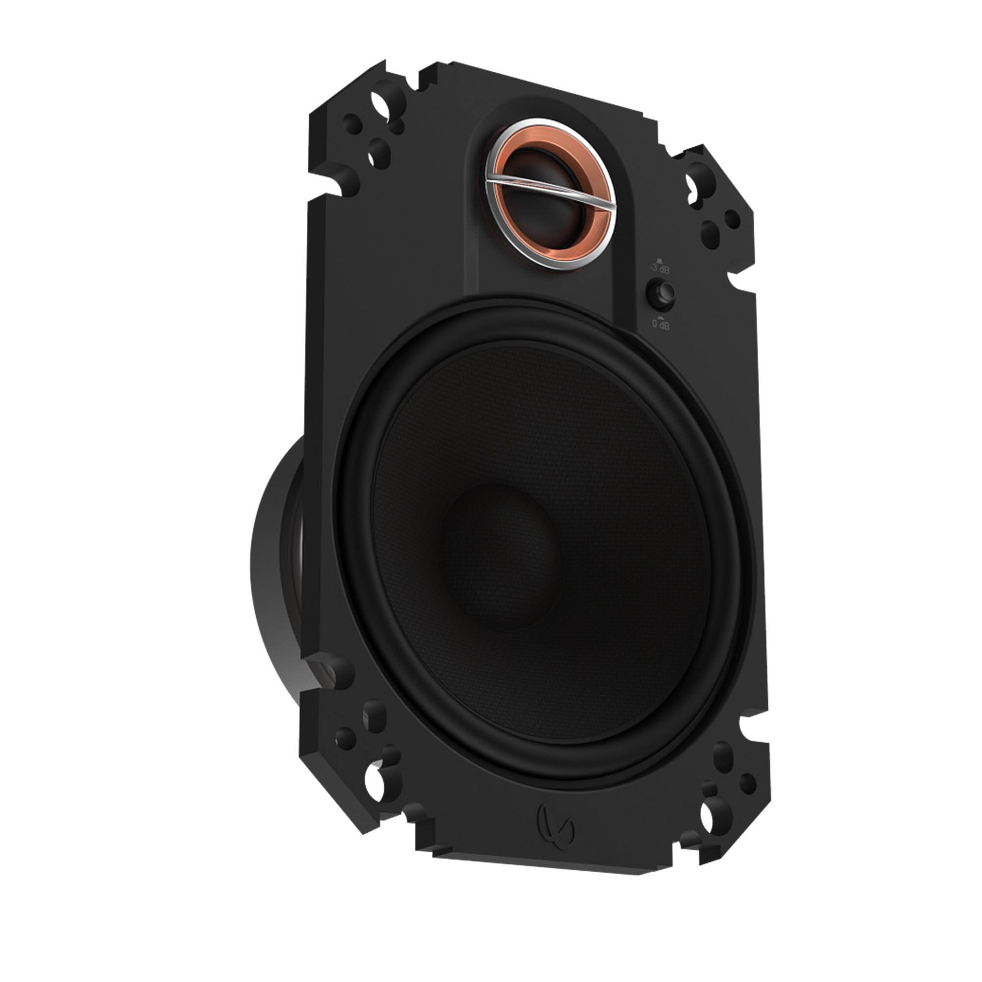 Alt View 2. Infinity - INFINITY KAPPA 463XF 4” x 6” two-way car audio plate  multi-element speaker / No Grill - Black.