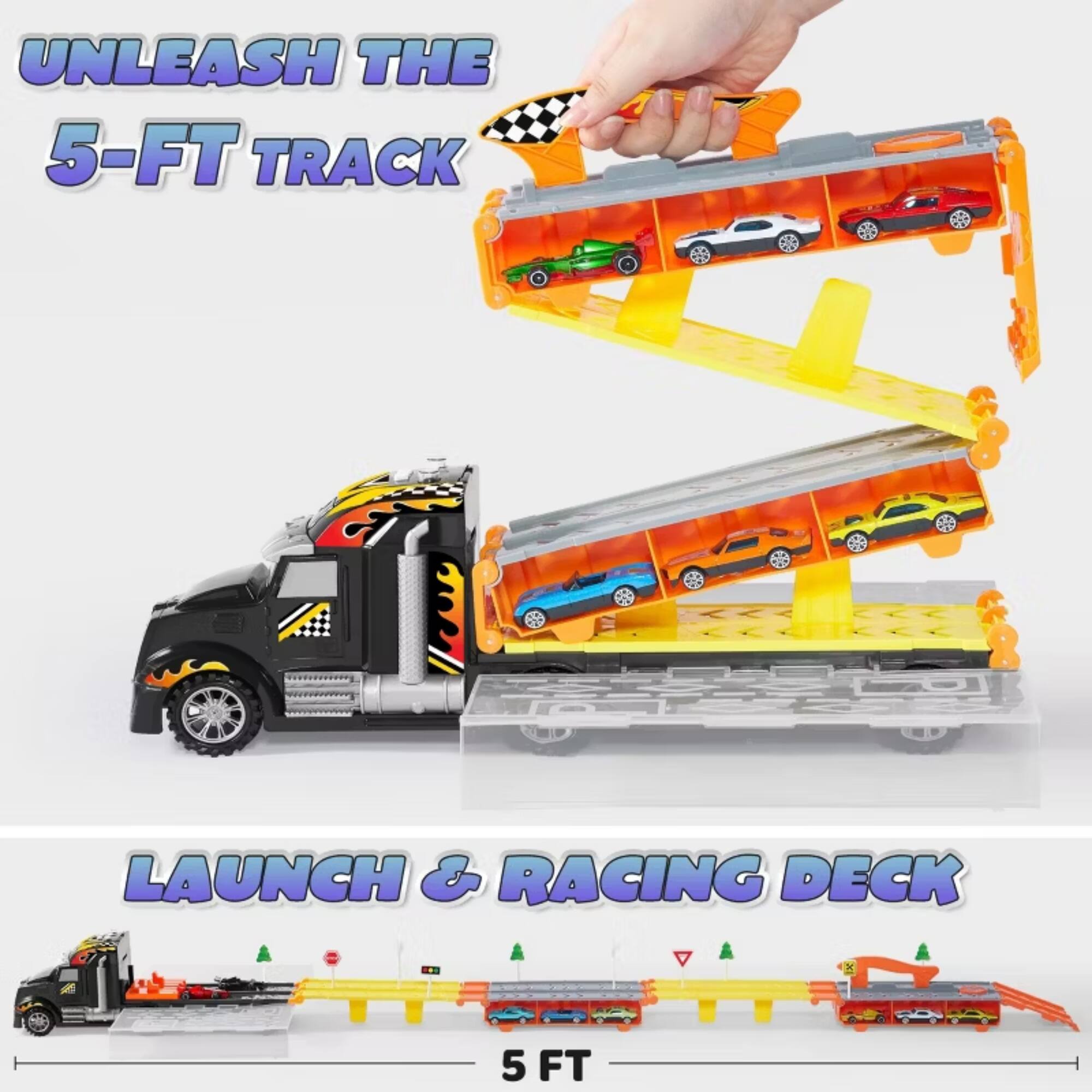 UNLEASH THE 5-FT TRACK  
LAUNCH & RACING DECK  
5 FT