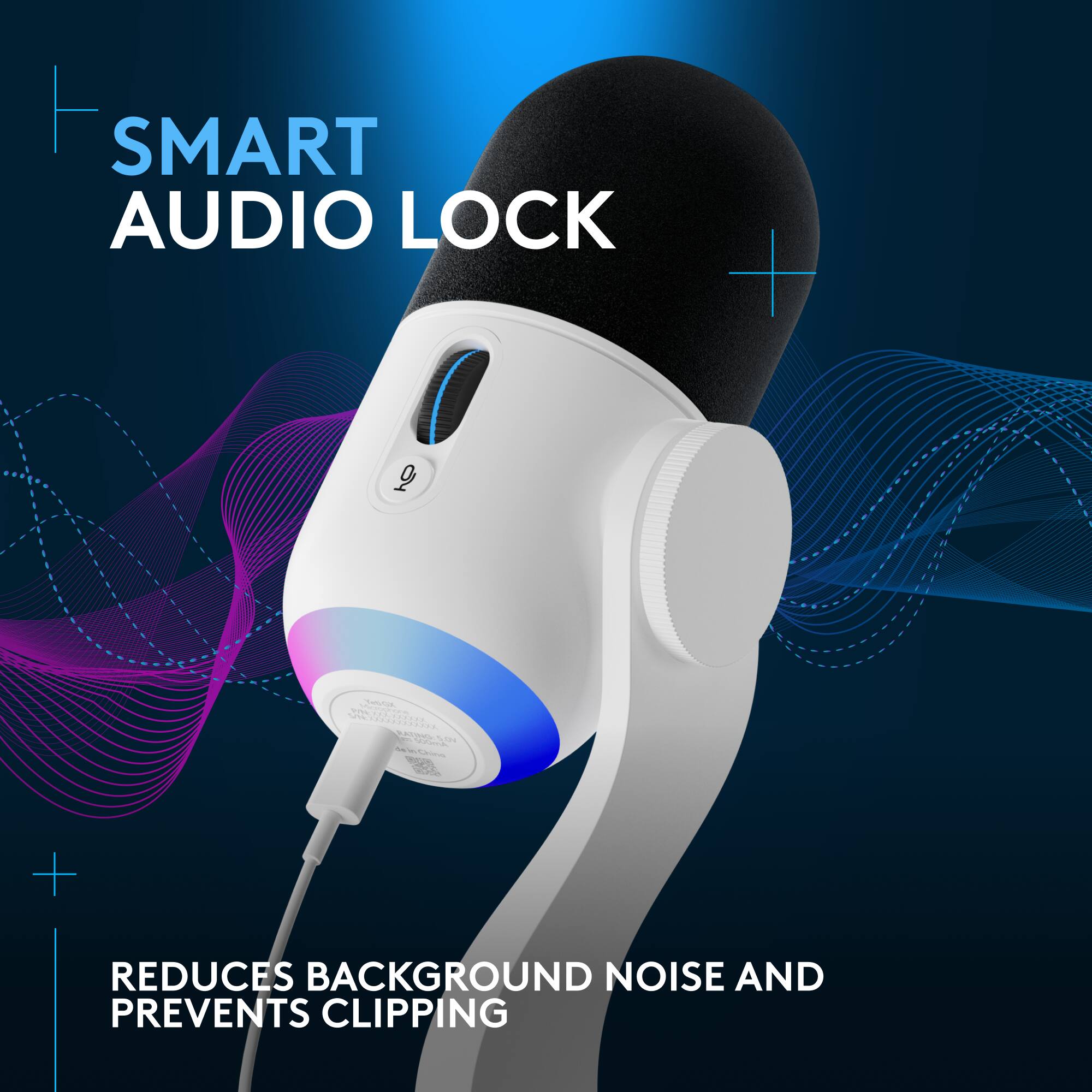 SMART AUDIO LOCK: REDUCES BACKGROUND NOISE AND PREVENTS CLIPPING