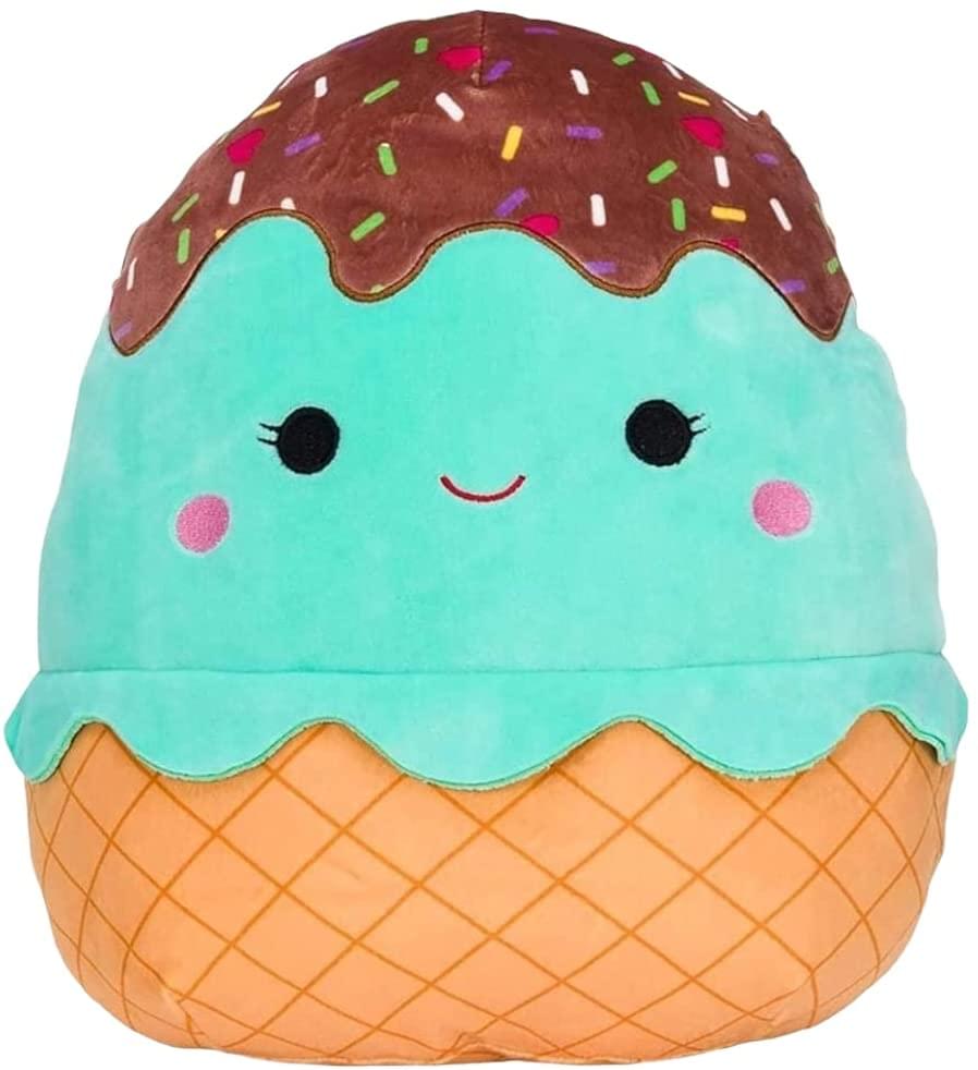 Front. Kellytoy - Squishmallow 5 Inch Mini Food Plush | Maya the Mint Ice Cream - Green.