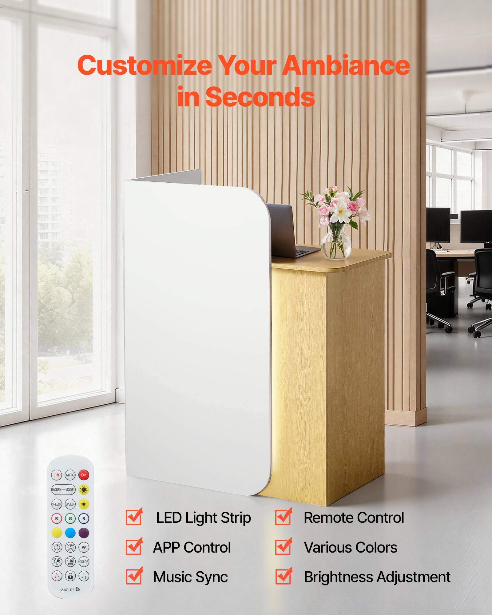 Customize Your Ambiance in Seconds

- LED Light Strip
- APP Control
- Music Sync
- Remote Control
- Various Colors
- Brightness Adjustment