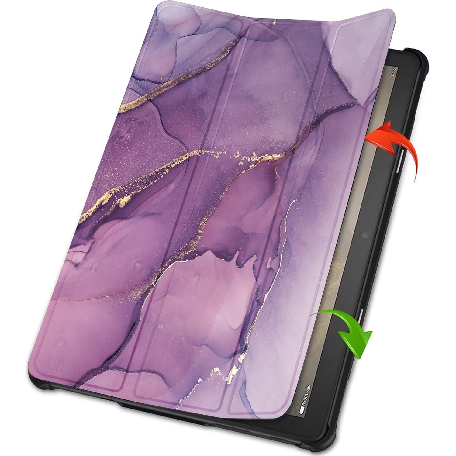 Alt View 14. SaharaCase - Tri-Fold Folio Case for Amazon Fire HD 10 (2023) - Purple.