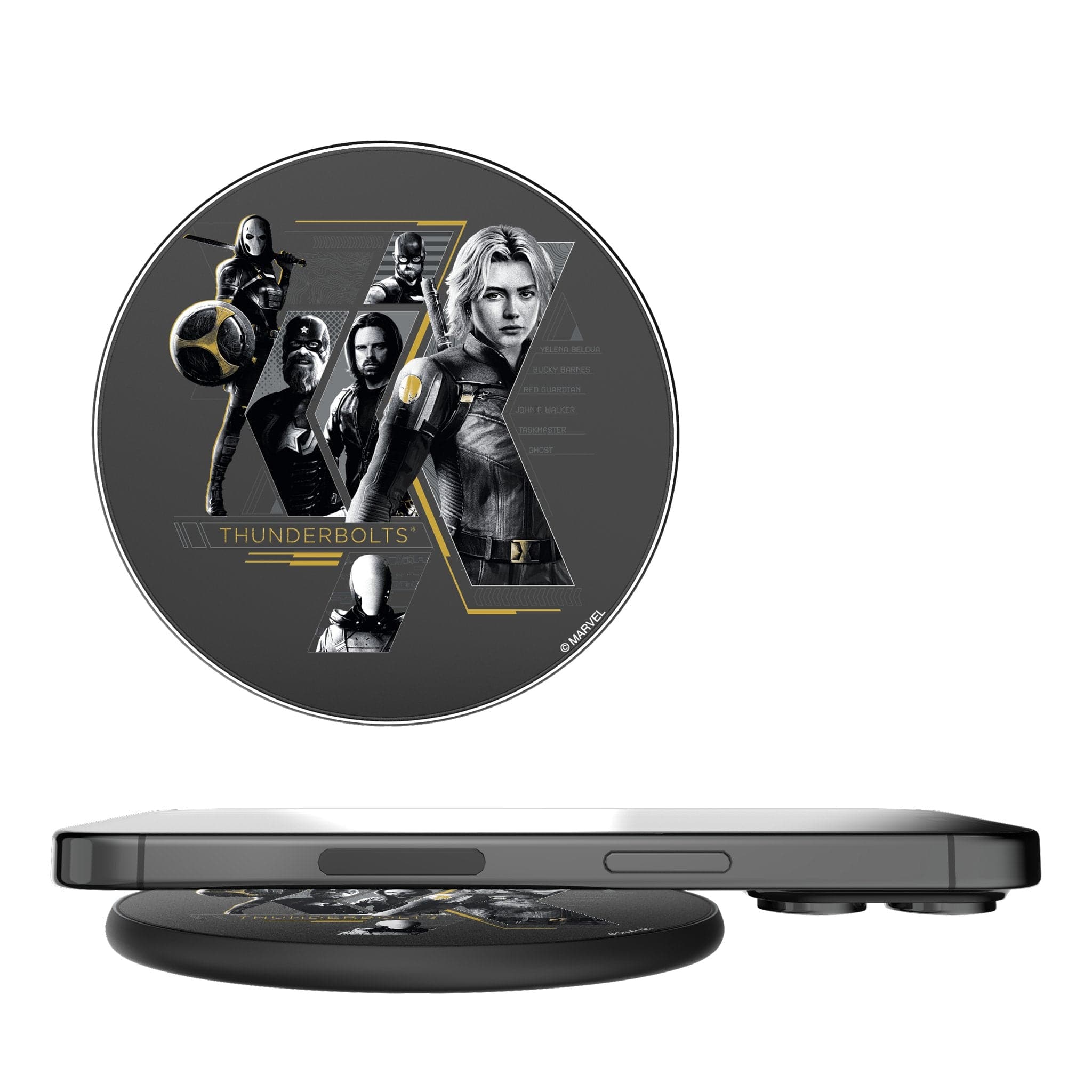 Keyscaper - Marvel Badge 15-Watt Wireless Charger - Thunderbolts 3