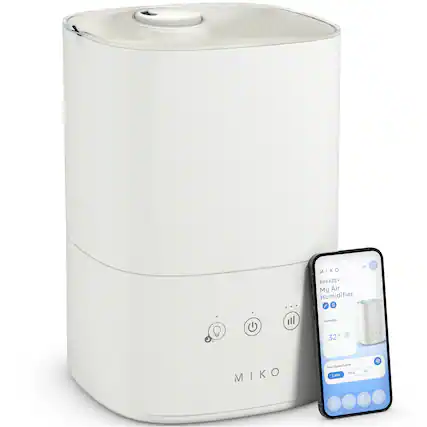 MIKO BREEZE My Air Humidifier
Humidity: 32%
Mist Speed Level: Low, Mid, Hi