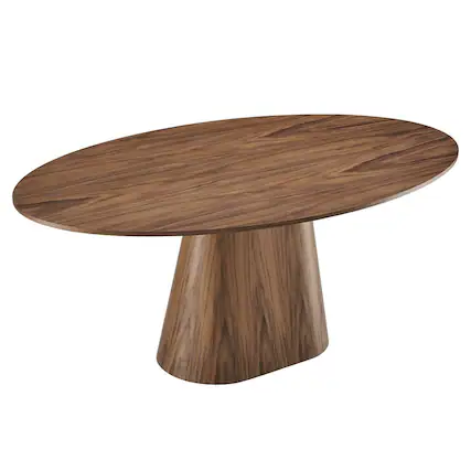 Front. Modway - Provision 75" Oval Dining Table - Brown.