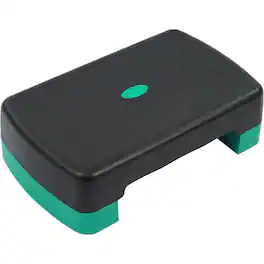Fitvids - 18" Workout Aerobic Stepper Platform, Adjustable Risers, Black/ - Green