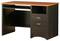 South Shore - Gascony Collection Computer Desk with Slide-Out Keyboard Shelf - Ebony/Spice Wood-Front_Standard