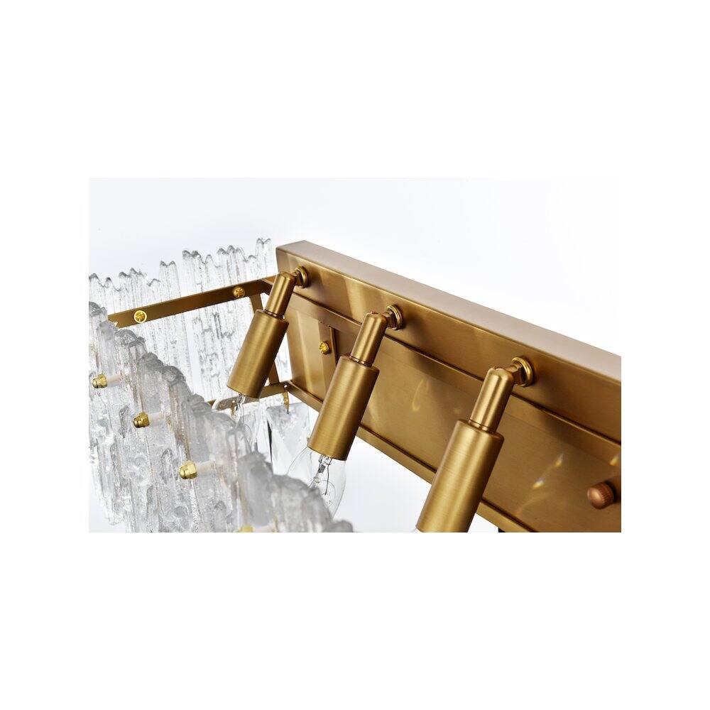 Alt View 1. Elegant Lighting - Emilia 19 inch Wall Sconce in Satin Gold - Satin Gold And Clear.