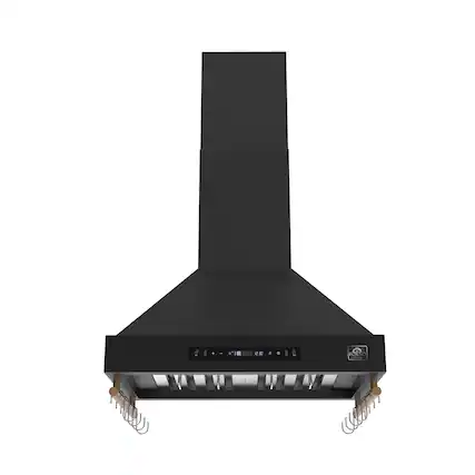 Front. Forno Appliances - Venezia 30" Wall-Mounted Range Hood with Touch Controls and Baffle Filters - Black.