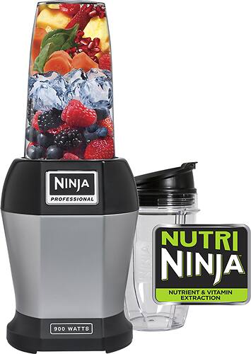 Alt View 1. Ninja - Nutri Ninja Pro Single Serve Blender - Black.